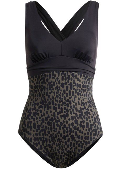 B.P.C modelujący stylowy kostium kąpielowy w cętki r.44