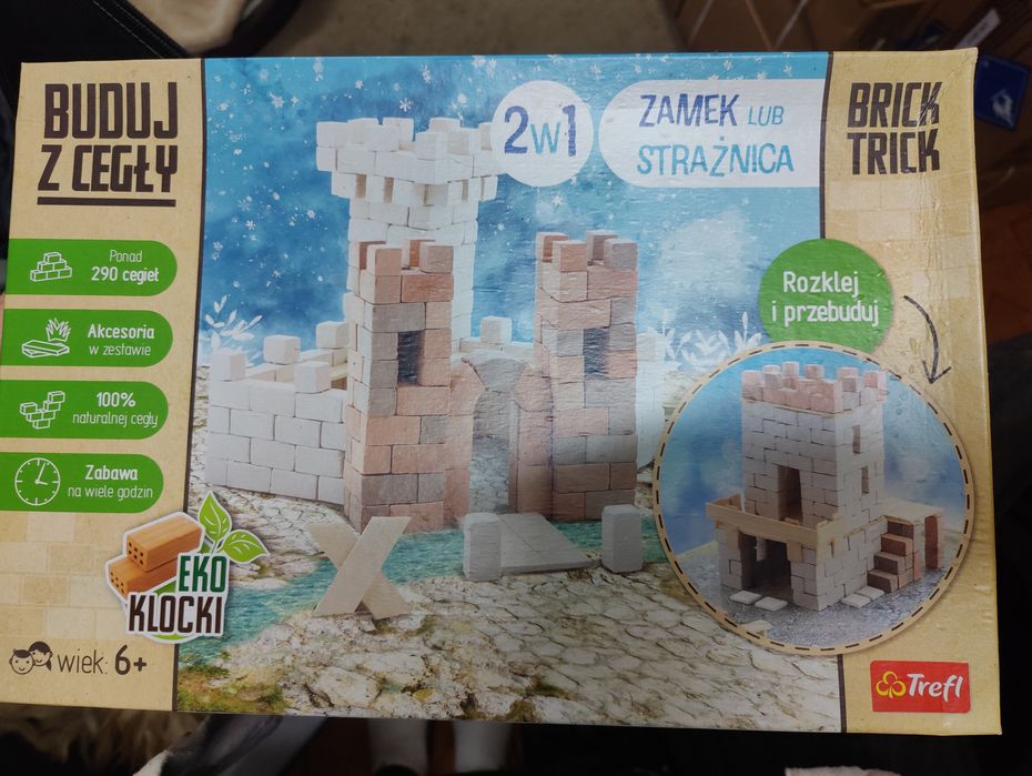 Buduj z cegły Trefl zamek lub strażnica Brick Trick