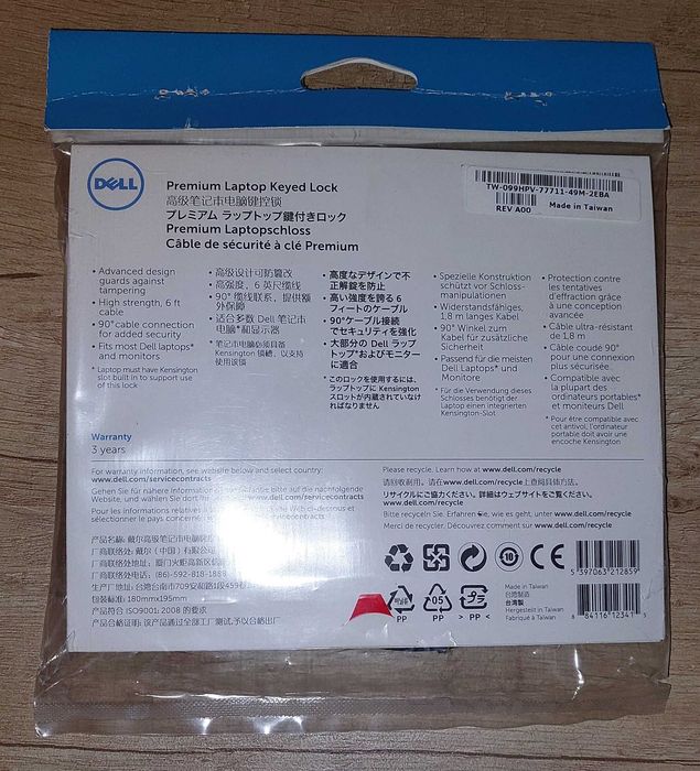 Dell 99HPV, Kensington lock - linka przed kradzieżą - dostawa gratis