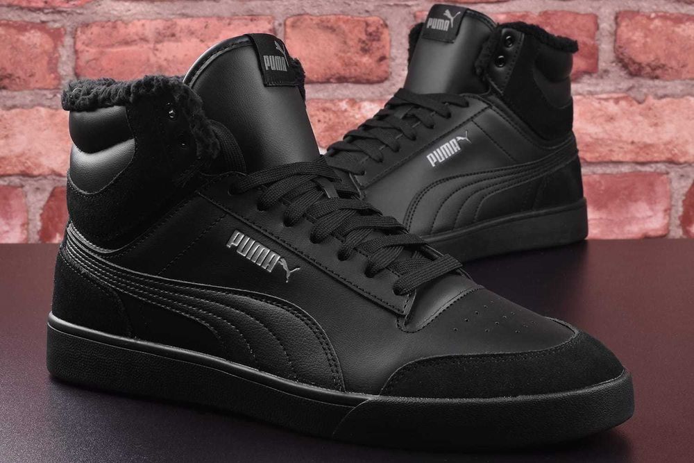 Buty Zimowe Puma Shuffle Mid Fur czarne ocieplane - 44,5 WYSYŁKA 24H