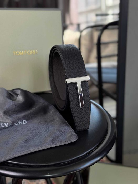 Мужской двусторонний ремень Том Форд кожаный ремень Tom Ford r142