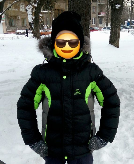 Куртка ЗИМНЯЯ на мальчика 7-8 лет рост 128-134 см