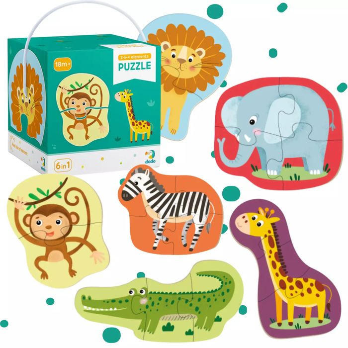 Puzzle 6w1. Zwierzęta. Dodo. Nowy Produkt