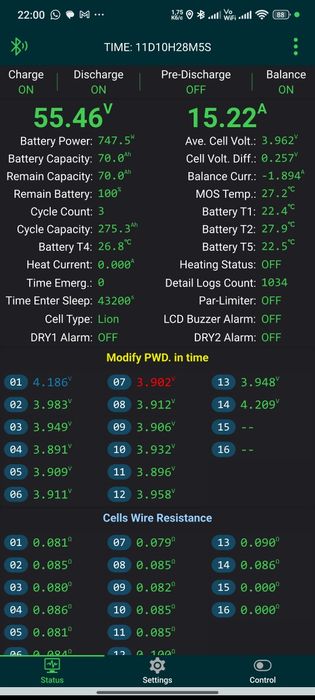 BMS  JK-PB2A16S20P 200ампер від 8 до 16 комірок для всіх видів літій а