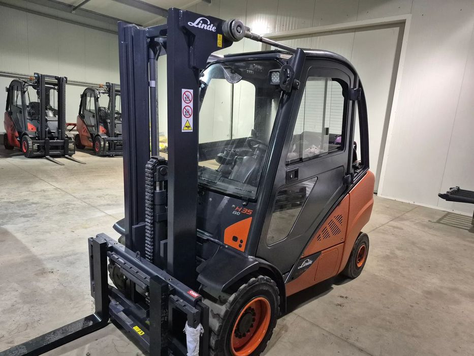 Linde H35T  , EVO, Kabina, Wolny skok wideł.