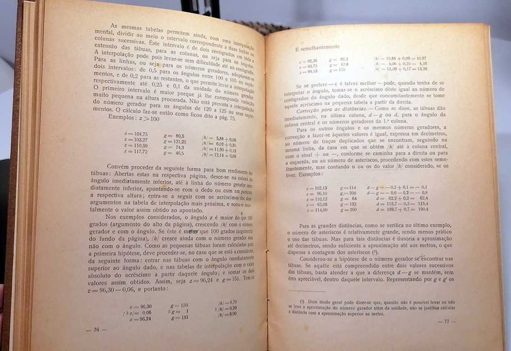 Tábuas Taqueométricas, de António Barreiros (1943)