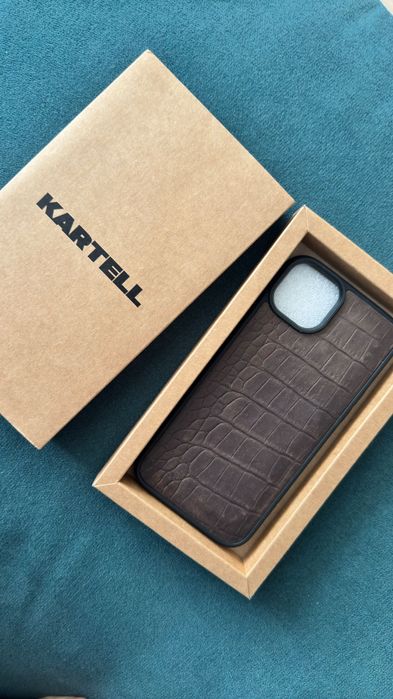 Чехол Kartell IPhone 14 Plus натур кожа теленка