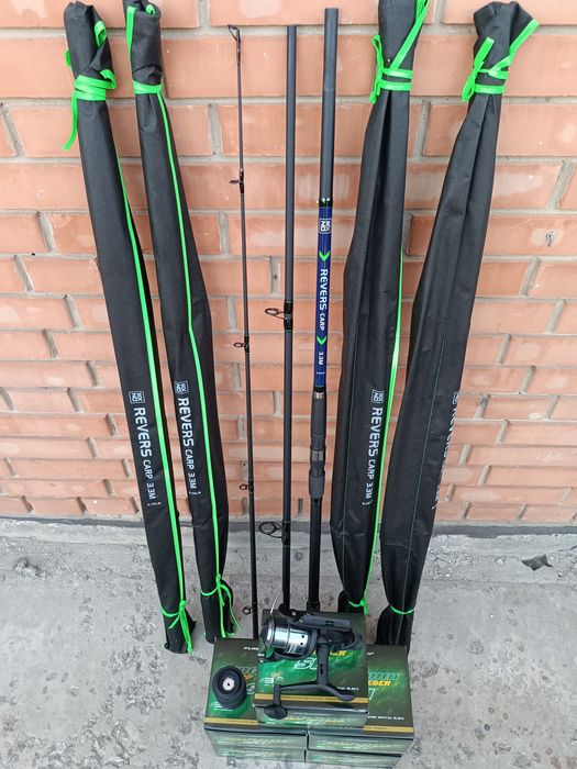 Карповий набір Revers CARP 3.30/3.60/3.90 m 3.75lb+Катушка Flagman Mag