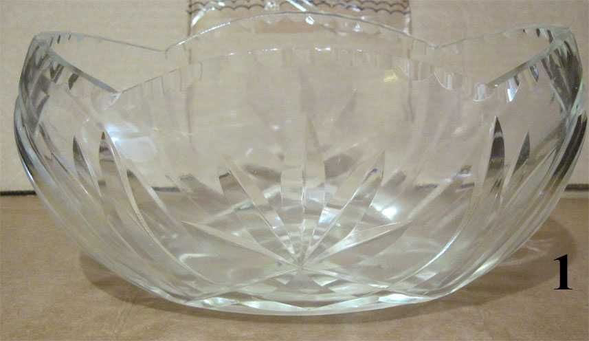 Хрустальная конфетница и салатница
