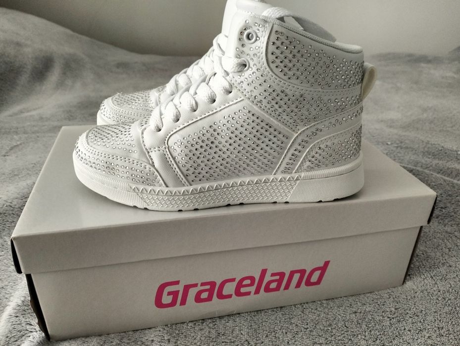 Trampki Graceland białe cyrkonie kryształki r. 31 NOWE