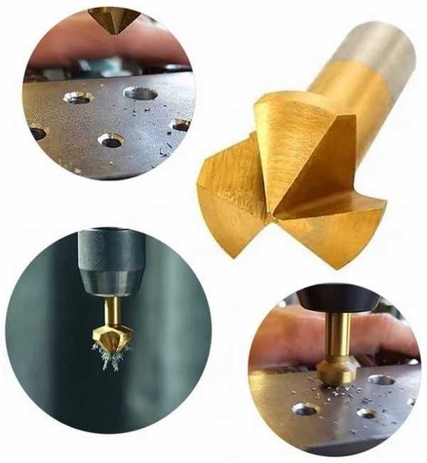 Pogłębiacz stożkowy - Fazownik - frez 90' HSS TiN 12,4mm