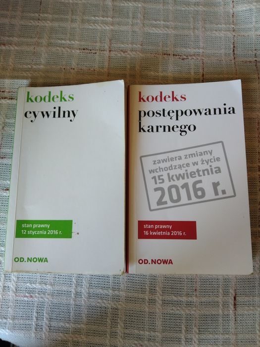 Kodeks cywilny oraz kodeks postępowania karnego.