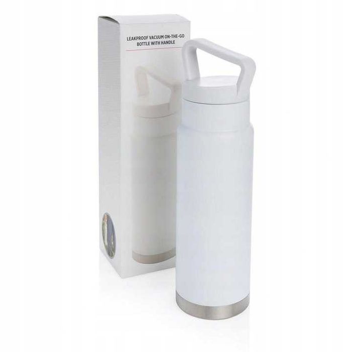 Butelka termiczna 650 ml stal nierdzewna próżniowa – BIAŁA