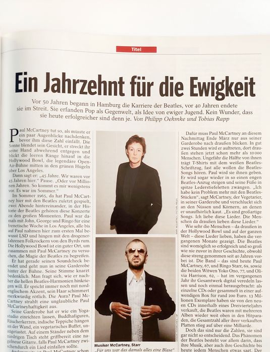 Die BEATLES - Der Spiegel 2010