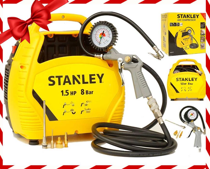 Nowy KOMPRESOR Bezolejowy Stanley 1100W Sprężarka + Gratis (OKAZJA)