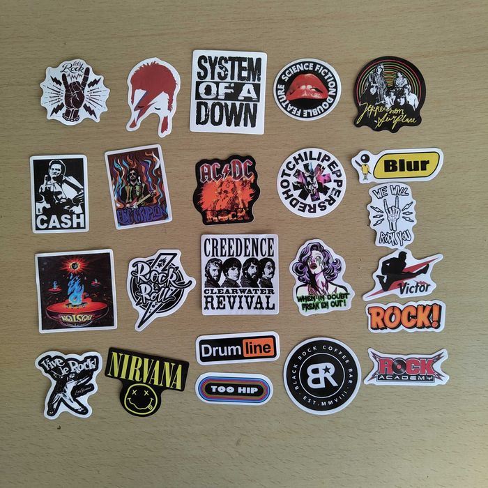 55 Autocolantes Adesivos Stickers Rock