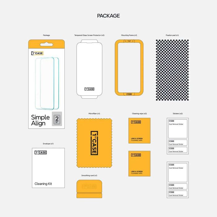 Защитное стекло 1stcase SimpleAlign 2-pack Sony Xperia 10 V/VI Clear