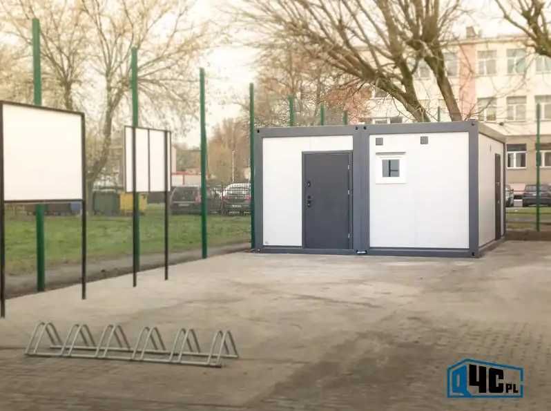 kontenerowe zaplecze sportowe, sanitarne szatnia Orlik, toalety