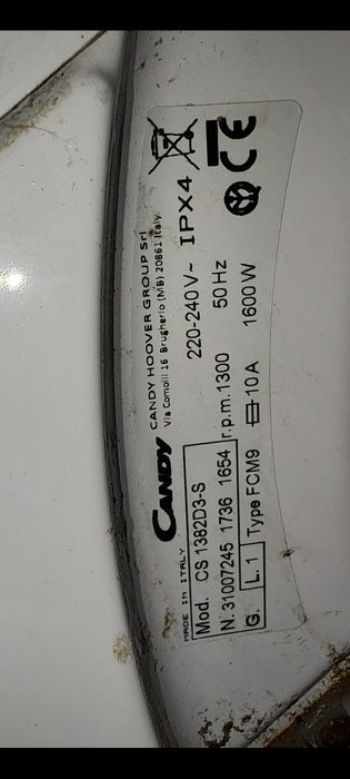 Pompa odpływowa pralki candy