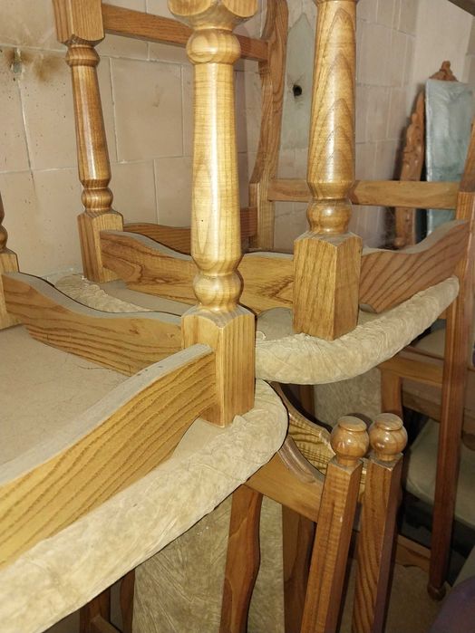 Стільці дубові 6 шт. стулья ясен стул деревяный обідній стілець