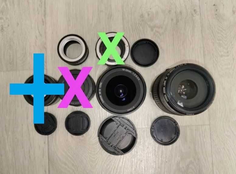 Обєктиви Canon EF, Canon EF-S, перехідник М42 Canon EOS M.