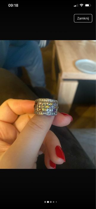 Pierścionek srebny rozmiar 17,3