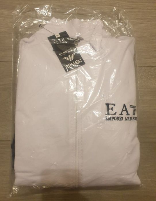 Dres sportowy 2XL Armani EA7 komplet spodnie bluza biały czarny