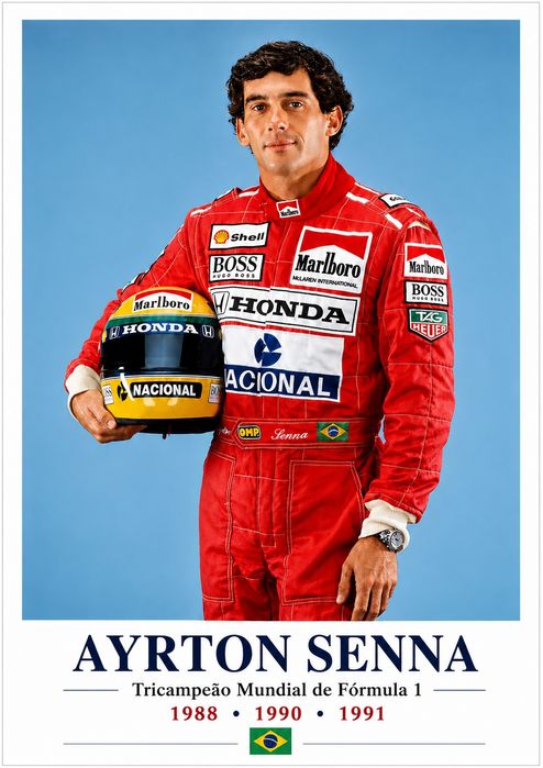 Lote 3 Cartazes Ayrton Senna