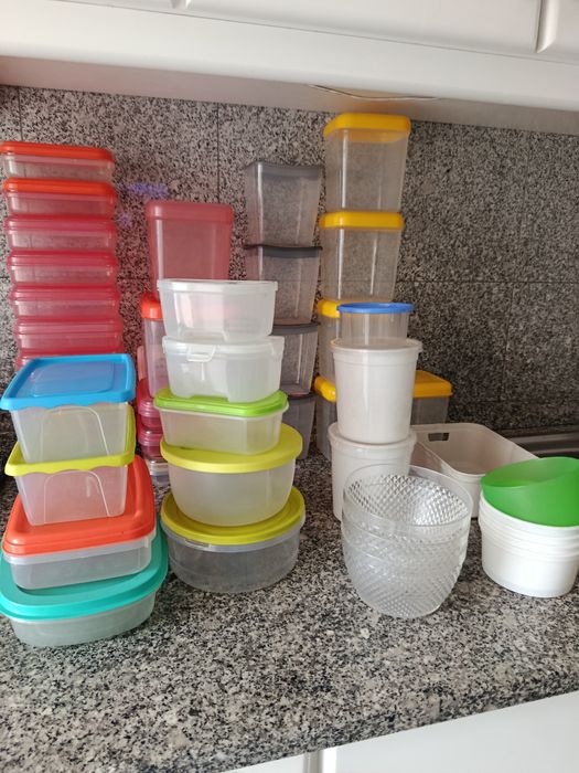 Caixas plásticas. 45 peças. Tudo 30