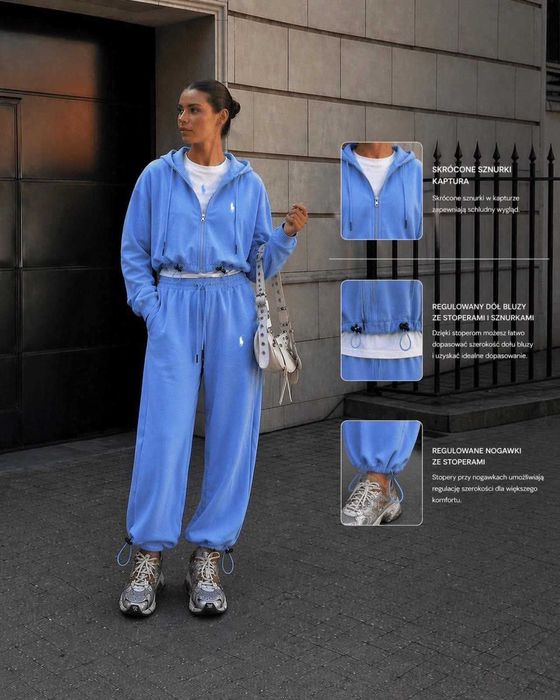 Piękne damskie dresy 3w1