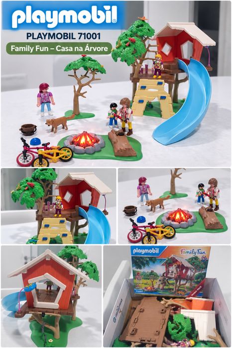 Playmobil 71001 Treehouse with Slide and Functional Light Campfire
