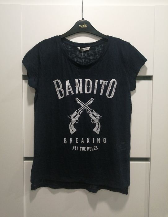 Granatowa koszulka bandito 36 Cropp Nowa z metką