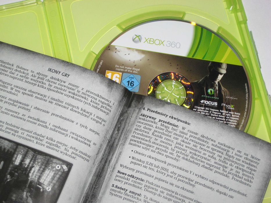 Gra Testament Sherlocka Holmesa Xbox360! 3xPL jak NOWA!  PL!