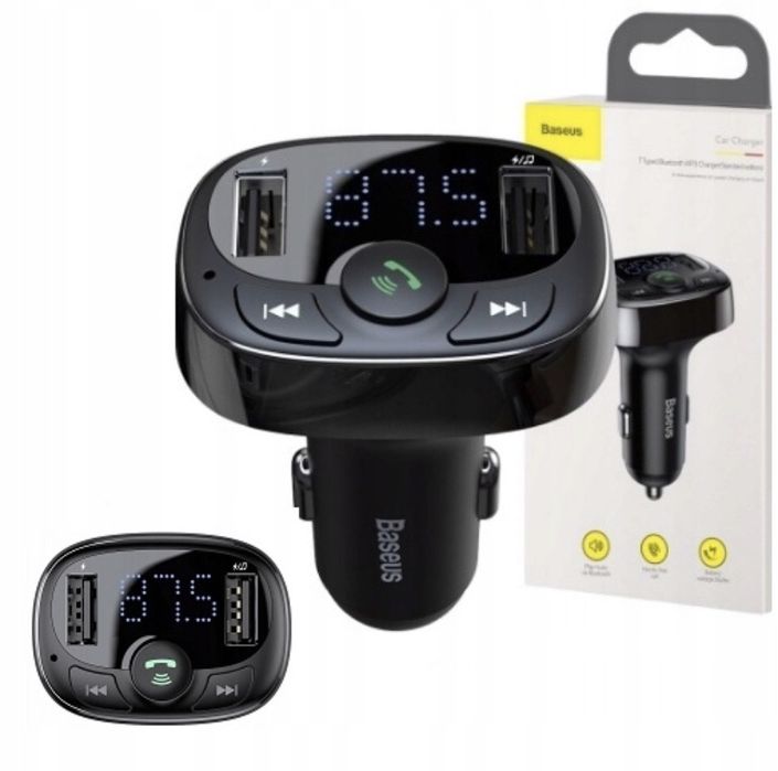 BASEUS transmiter 2xUSB FM bluetooth