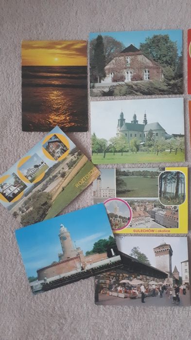 Zestaw 14 pocztówek z PRL lata 80.