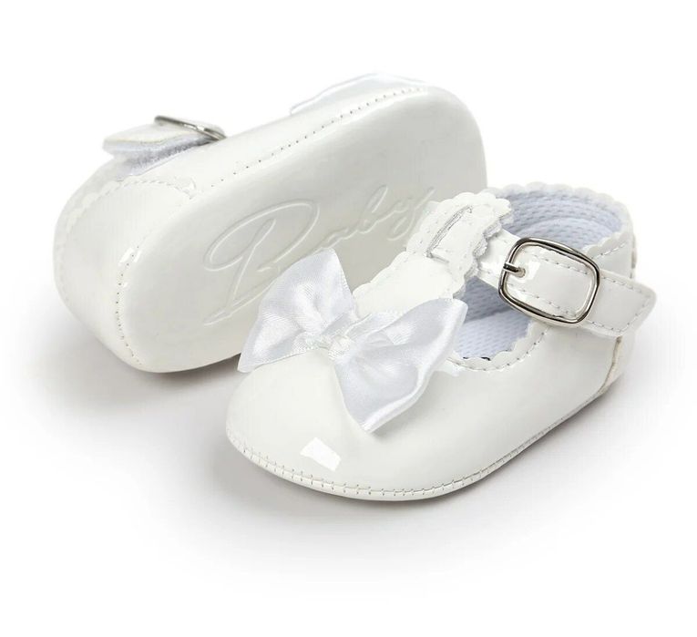 Buciki niechodki z kokardą 10,5 cm 0-6 miesięcy