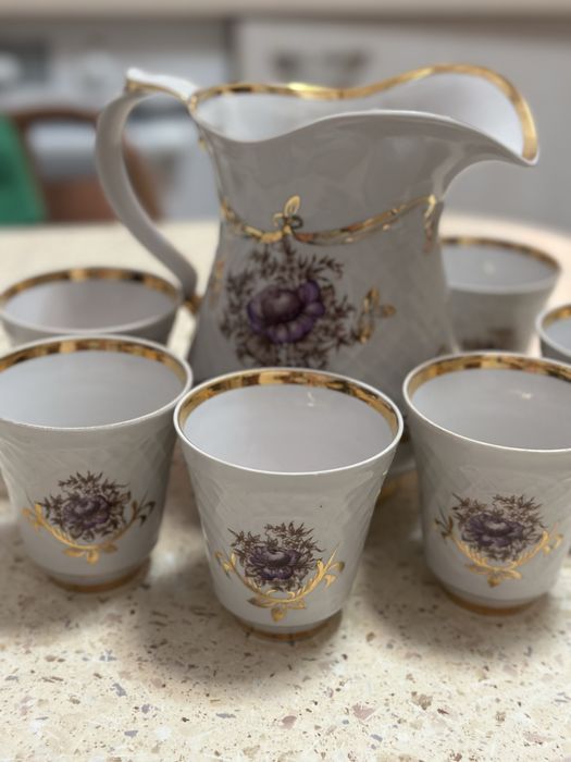 Кувшин и 6 чашек. Коростень