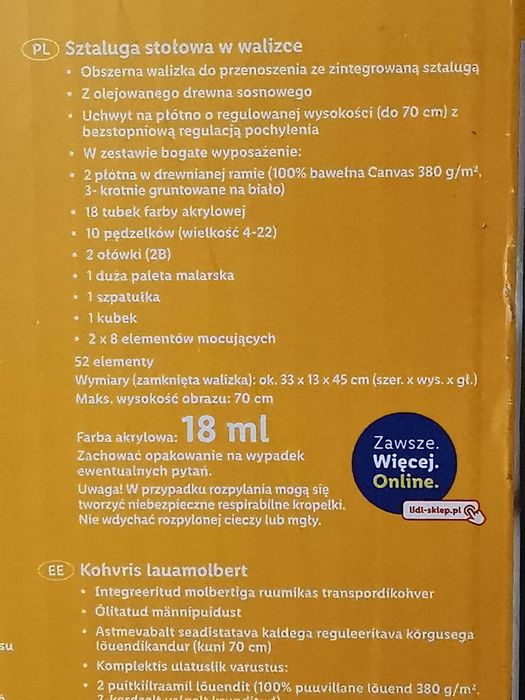 Sztaluga stołowa drewno Crelando 56 elementów