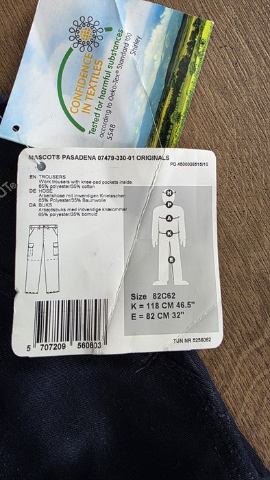 Spodnie robocze MASCOT Pasadena rozm 62