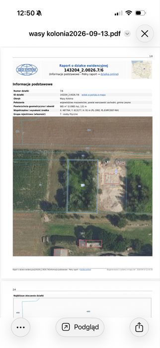 Działka pod budowe, okolica Kampinosu - Widok 2