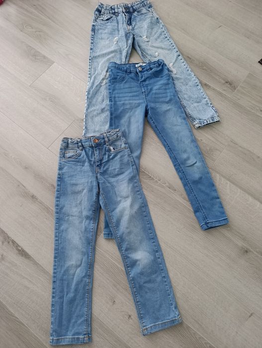Spodnie jeansowe dziewczynka 128