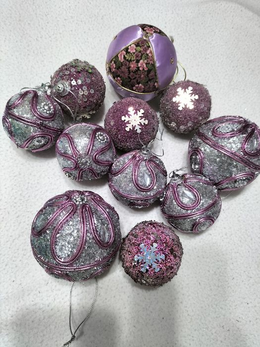 Conjunto Natal roxo/lilás