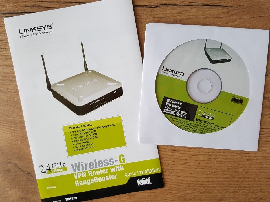 Linlsys Wireless-G VNP with RangeBooster WRV200