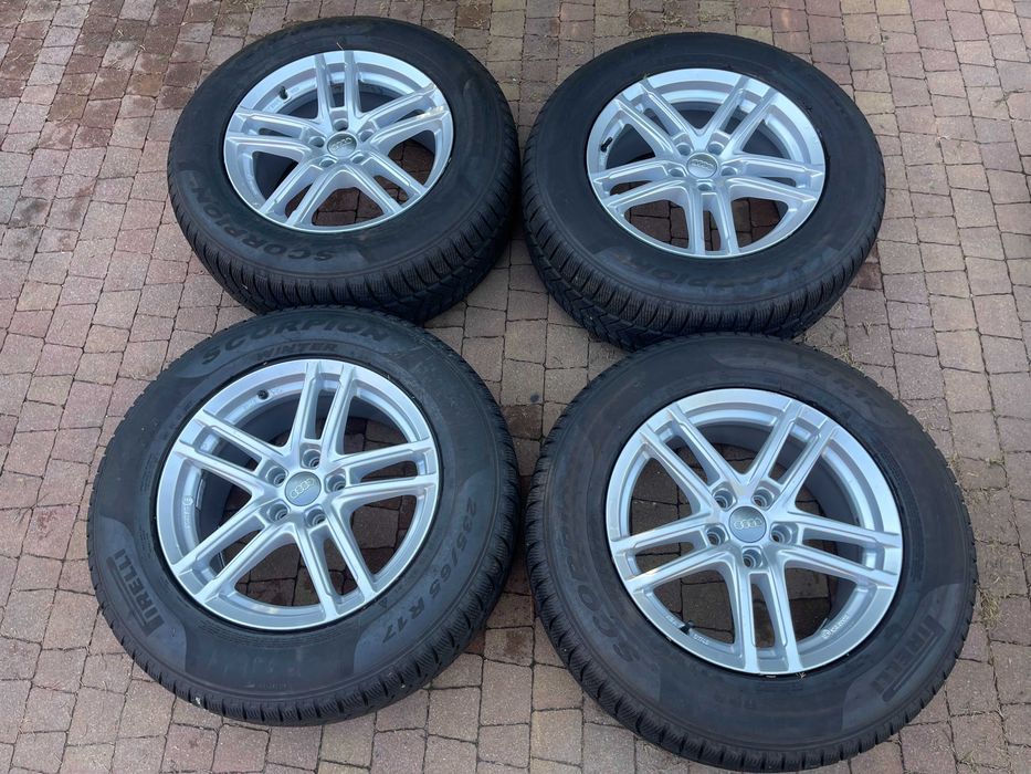 4131. Alufelgi 17" koła zimowe Audi Q5 FY 5x112 8J ET39 235/65/17 Pirelli 2023r 6.8/7.5mm
