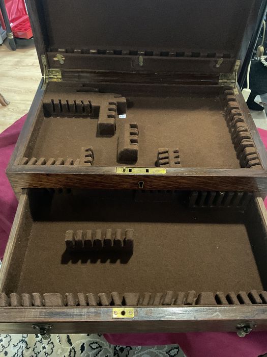 Caixa para talheres origem Pais de Gales 41x27x16 cm