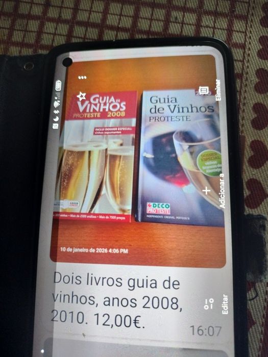 Livro de vinhos para venda