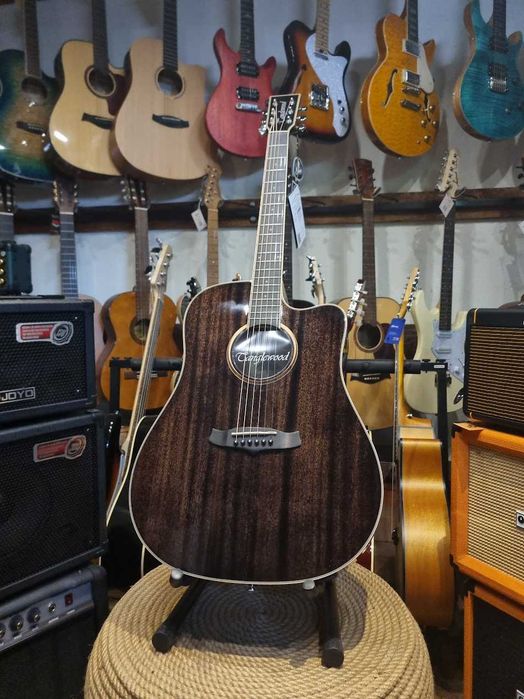 TANGLEWOOD TW5 CE Black Shadow gitara elektroakustyczna  - solid top - lity mahoniowy top