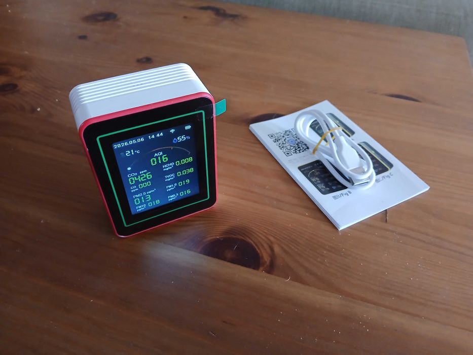 WEB WI-FI - Monitor da Qualidade do Ar c/ vários Alarmes e AQI