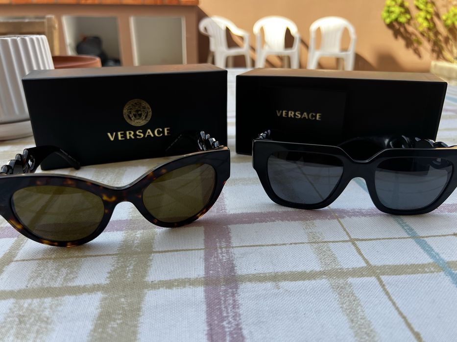 Óculos de sol Versace Tartaruga Medusa Chain