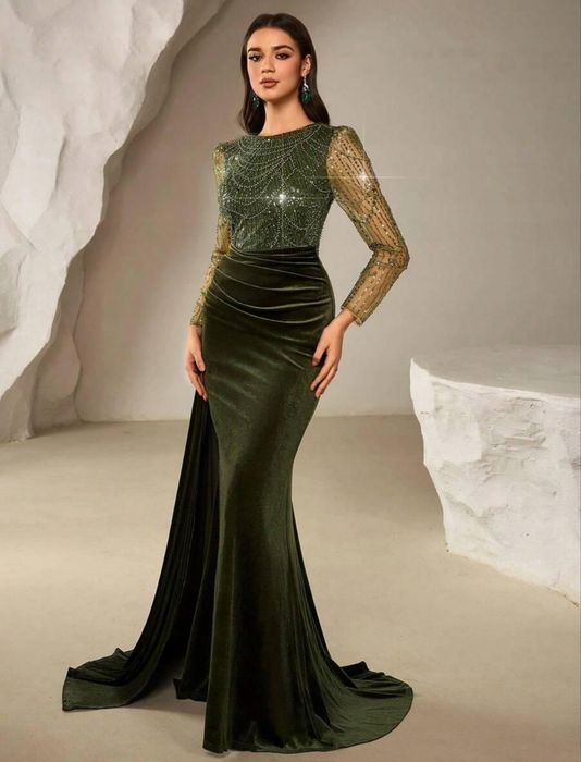 Suknia wieczorowa ozdobna S nowa